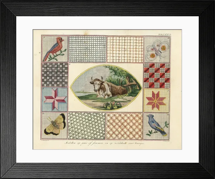 Framed Print : Models for embroidered muslin purses Framed Print : Models for embroidered muslin purses
