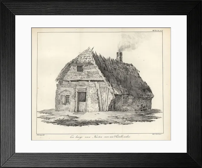 Framed Print : Design for a derelict house made of cardboard for pastilles Framed Print : Design for a derelict house made of cardboard for pastilles
