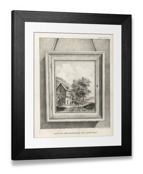 Framed Print : Locker for the storage of keys hidden in a picture frame with la Framed Print : Locker for the storage of keys hidden in a picture frame with la