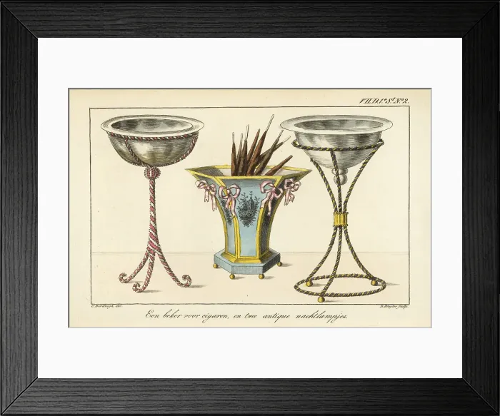 Framed Print : A cigar case, and two antique bedside lamps Framed Print : A cigar case, and two antique bedside lamps
