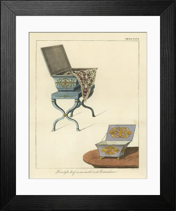 Framed Print : Wedding basket and nursery furniture Framed Print : Wedding basket and nursery furniture