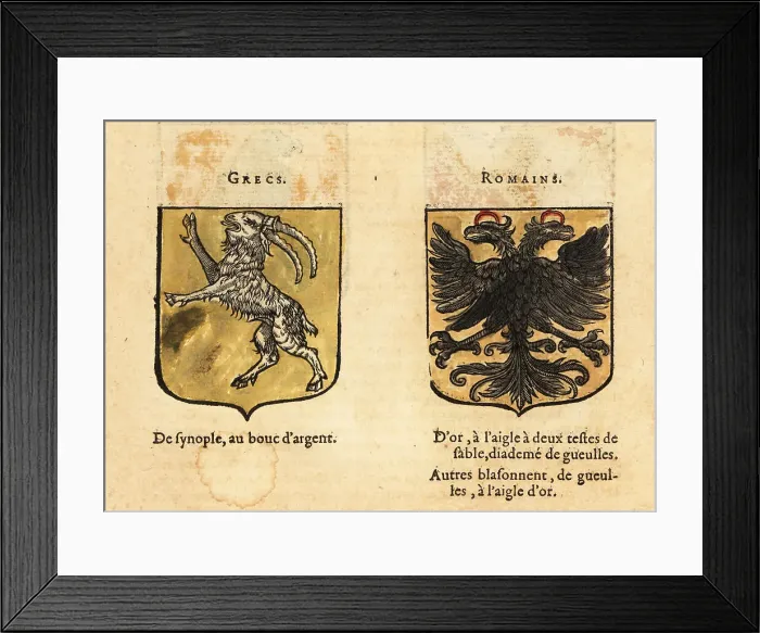 Framed Print : Coats of arms of the Greeks and Romans Framed Print : Coats of arms of the Greeks and Romans