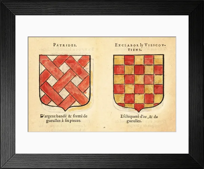 Framed Print : Imaginary coats of arms of Knights of the Round Table: Patrides Framed Print : Imaginary coats of arms of Knights of the Round Table: Patrides