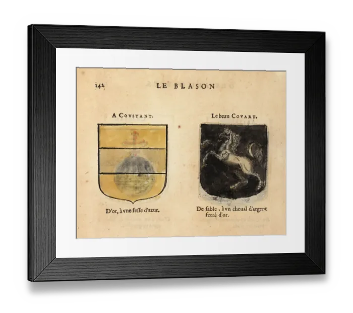 Framed Print : Imaginary coats of arms of Knights of the Round Table: Acoustant Framed Print : Imaginary coats of arms of Knights of the Round Table: Acoustant