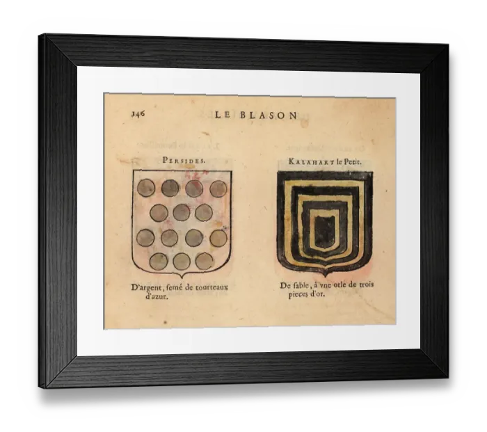 Framed Print : Imaginary coats of arms of Knights of the Round Table: Percides Framed Print : Imaginary coats of arms of Knights of the Round Table: Percides