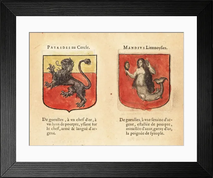 Framed Print : Imaginary coats of arms of Patrides of the Golden Circle and Mau Framed Print : Imaginary coats of arms of Patrides of the Golden Circle and Mau