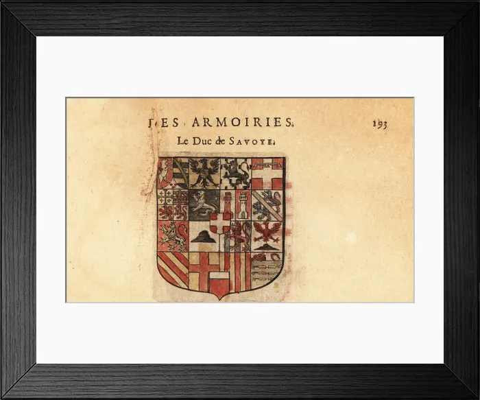 Framed Print : Coat of arms of the Duke of Savoy Framed Print : Coat of arms of the Duke of Savoy