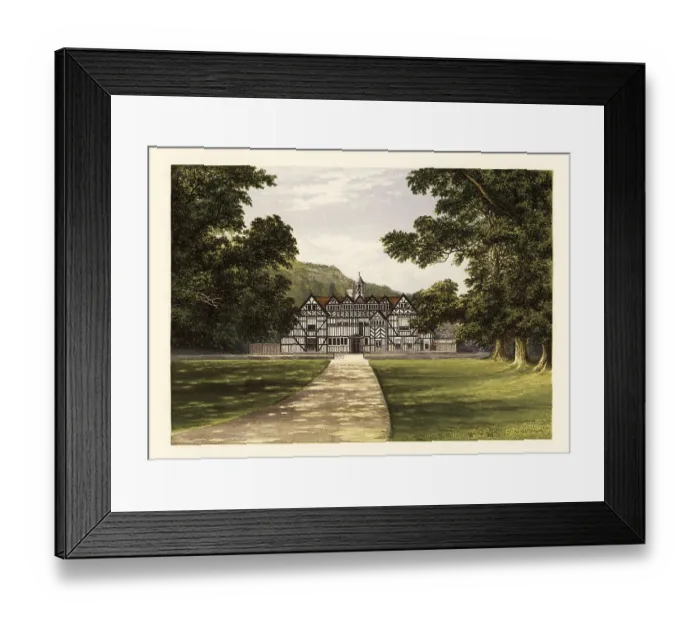 Framed Print : Meer Hall, Worcestershire, England Framed Print : Meer Hall, Worcestershire, England
