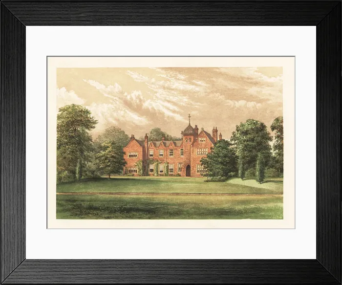 Framed Print : Lea Manor, Lincolnshire, England Framed Print : Lea Manor, Lincolnshire, England