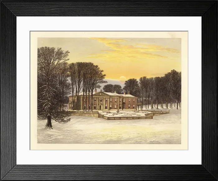 Framed Print : Winter scene with the Down House, Dorsetshire, England Framed Print : Winter scene with the Down House, Dorsetshire, England