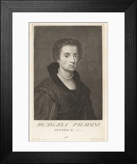 Framed Print : Arcangela Paladini, Italian painter and embroiderer, 1599-1622