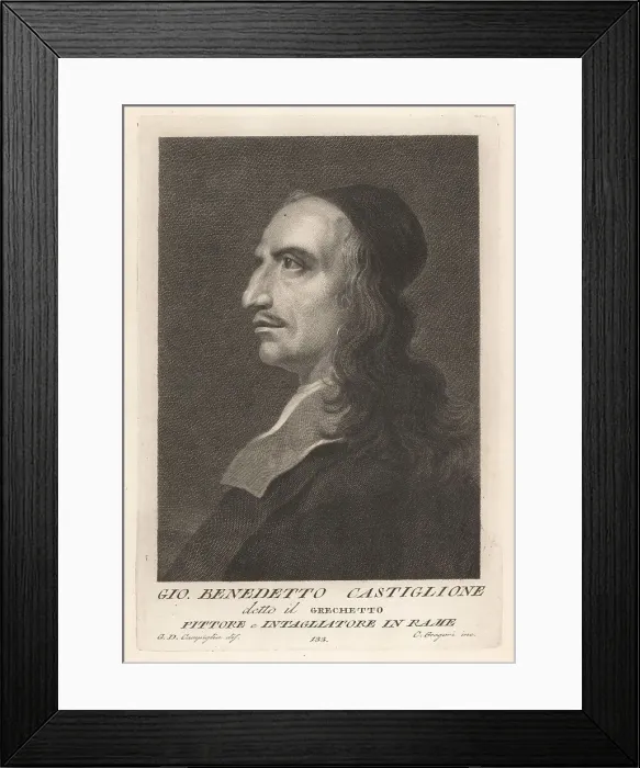 Framed Print : Giovanni Benedetto Castiglione, Italian Baroque painter Framed Print : Giovanni Benedetto Castiglione, Italian Baroque painter
