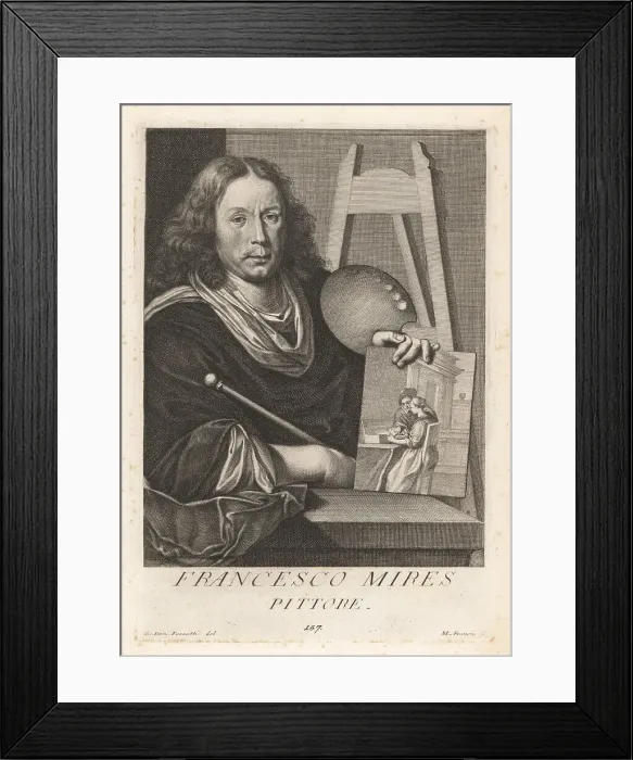 Framed Print : Frans van Mieris, Dutch Golden Age painter, 1635-1681 Framed Print : Frans van Mieris, Dutch Golden Age painter, 1635-1681