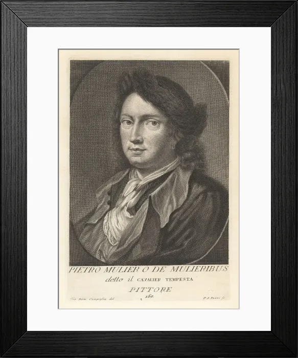 Framed Print : Pieter Mulier II, Dutch Golden Age painter, 1637-1701 Framed Print : Pieter Mulier II, Dutch Golden Age painter, 1637-1701