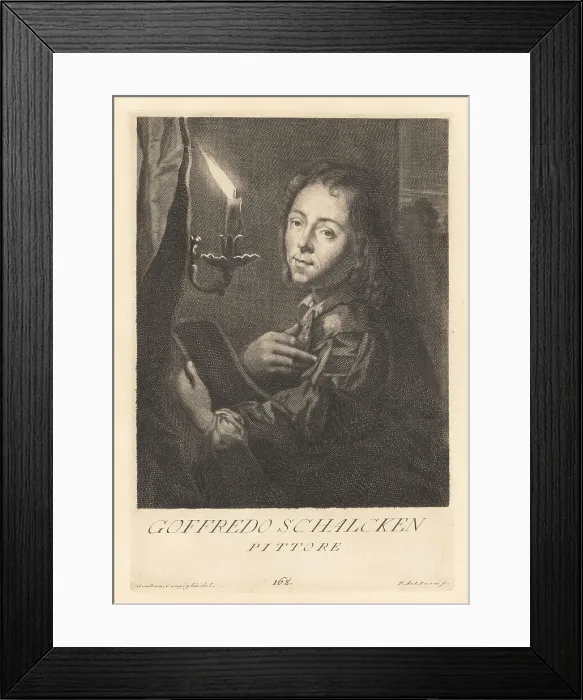 Framed Print : Godfried Schalcken, Dutch genre and portrait painter, 1643-1706 Framed Print : Godfried Schalcken, Dutch genre and portrait painter, 1643-1706
