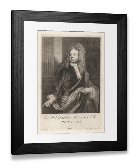 Framed Print : Sir Godfrey Kneller, portrait painter, 1646-1723 Framed Print : Sir Godfrey Kneller, portrait painter, 1646-1723