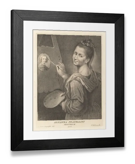 Framed Print : Giovanna Fratellini, Florentine artist and pastellist, 1666-1731 Framed Print : Giovanna Fratellini, Florentine artist and pastellist, 1666-1731
