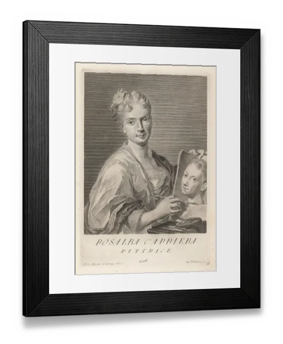 Framed Print : Rosalba Carriera, Venetian portraitist, 1673-1757 Framed Print : Rosalba Carriera, Venetian portraitist, 1673-1757