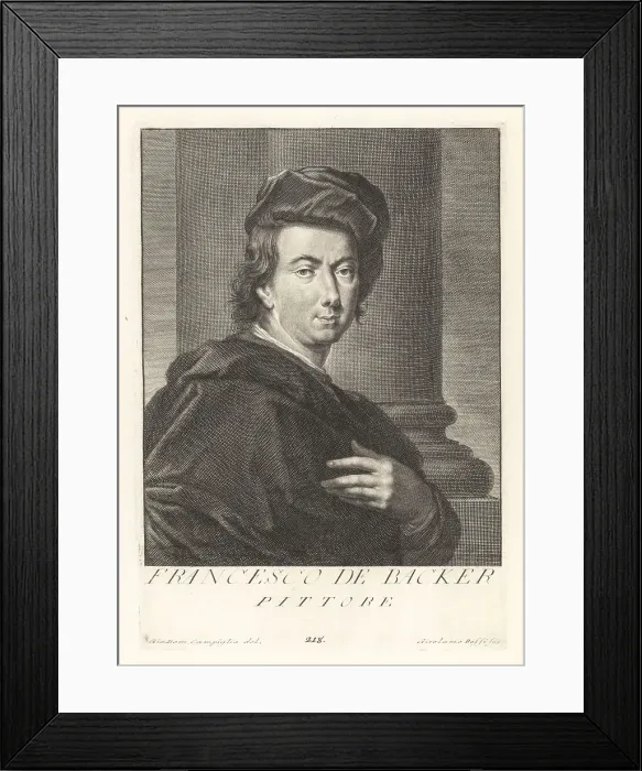 Framed Print : Franz de Backer, Flemish painter, c.1680-1750 Framed Print : Franz de Backer, Flemish painter, c.1680-1750