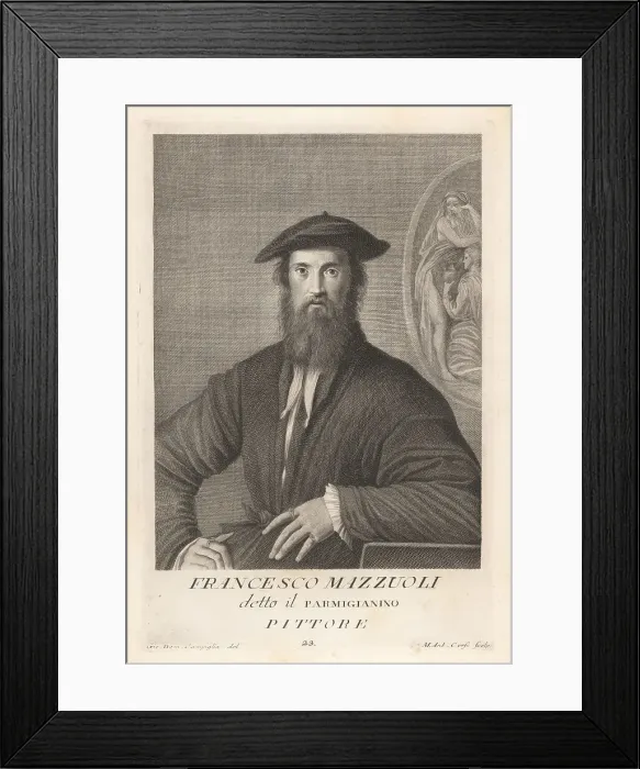 Framed Print : Francesco Mazzuola, Italian Mannerist painter, 1504-1540 Framed Print : Francesco Mazzuola, Italian Mannerist painter, 1504-1540