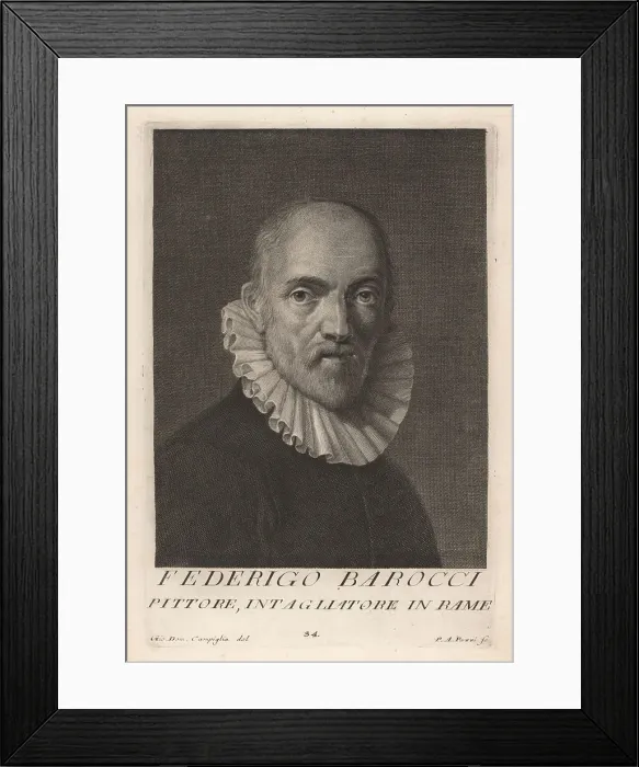 Framed Print : Federigo Barocci, Italian Renaissance painter and printmaker, c Framed Print : Federigo Barocci, Italian Renaissance painter and printmaker, c