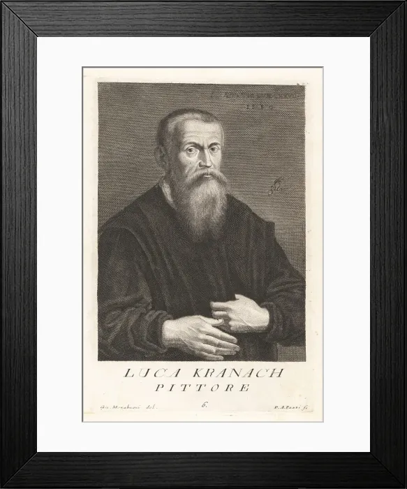 Framed Print : Lucas Cranach the Elder, German Renaissance artist, aged 77 in 1 Framed Print : Lucas Cranach the Elder, German Renaissance artist, aged 77 in 1