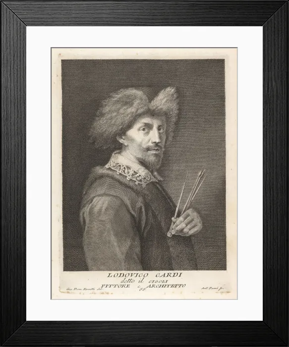 Framed Print : Lodovico Cardi, Italian painter, scholar and architect, 1559-161 Framed Print : Lodovico Cardi, Italian painter, scholar and architect, 1559-161