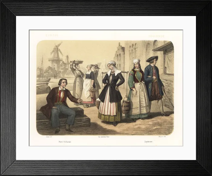 Framed Print : Costumes of the Netherlands, 1858 Framed Print : Costumes of the Netherlands, 1858