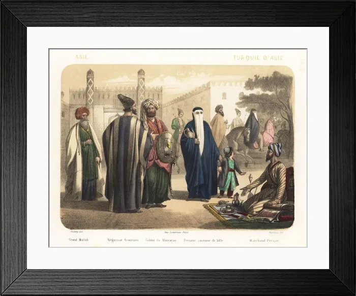 Framed Print : Costumes of Turkey or Turkiye, 1858
