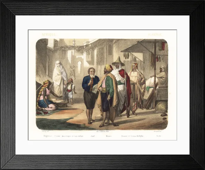 Framed Print : Costumes of Algeria, 1858 Framed Print : Costumes of Algeria, 1858