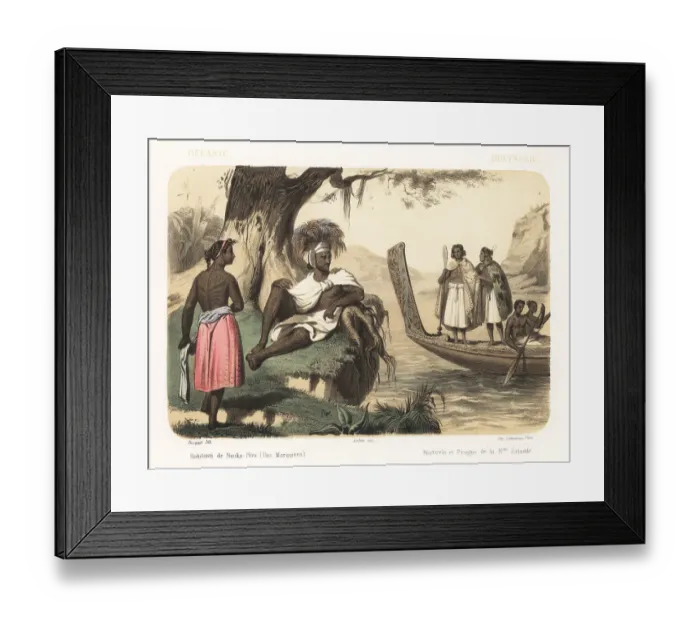 Framed Print : Costumes of Polynesia and Oceania, 1858 Framed Print : Costumes of Polynesia and Oceania, 1858