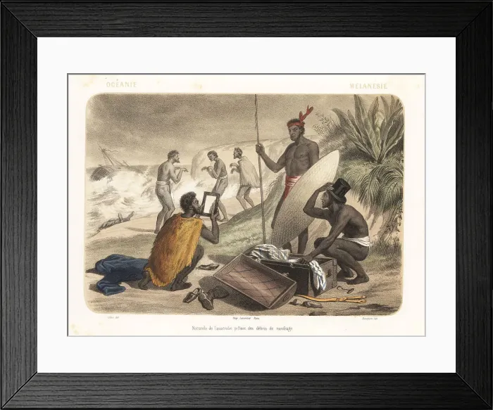 Framed Print : Costumes of Australia, Oceania, 1858 Framed Print : Costumes of Australia, Oceania, 1858