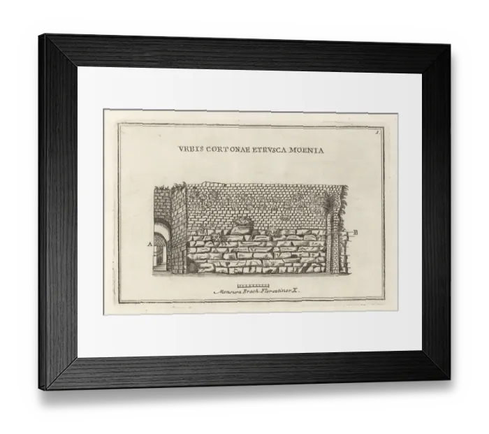 Framed Print : Etruscan mortarless walls in the city of Cortona, Italy Framed Print : Etruscan mortarless walls in the city of Cortona, Italy