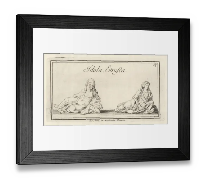 Framed Print : Figures of an Etruscan god of Infants and Juno Framed Print : Figures of an Etruscan god of Infants and Juno