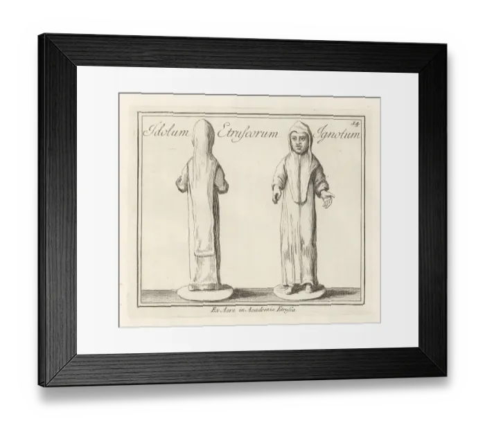 Framed Print : Unknown Etruscan god in long tunic and hood Framed Print : Unknown Etruscan god in long tunic and hood