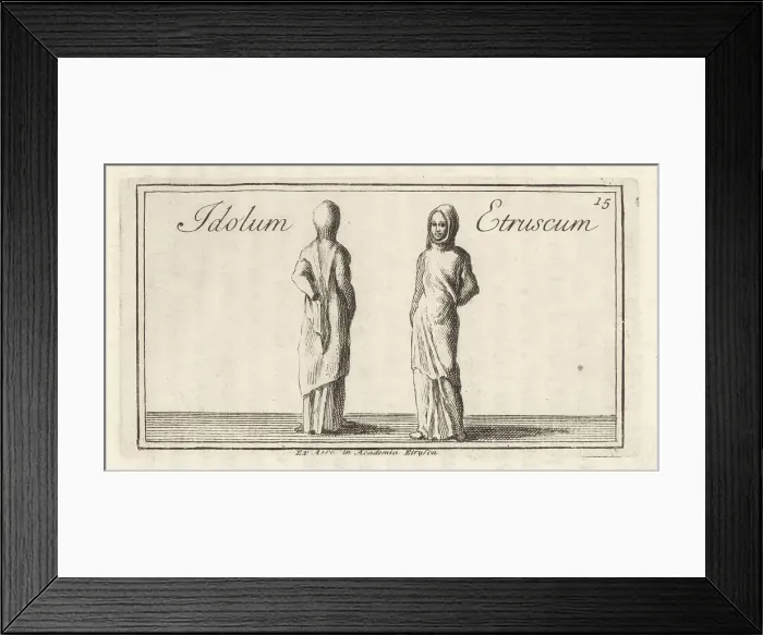Framed Print : Small bronze figure of an unknown Etruscan goddess Framed Print : Small bronze figure of an unknown Etruscan goddess