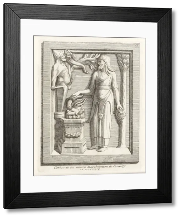 Framed Print : A priest making a sacrifice to the fertility god Priapus Framed Print : A priest making a sacrifice to the fertility god Priapus