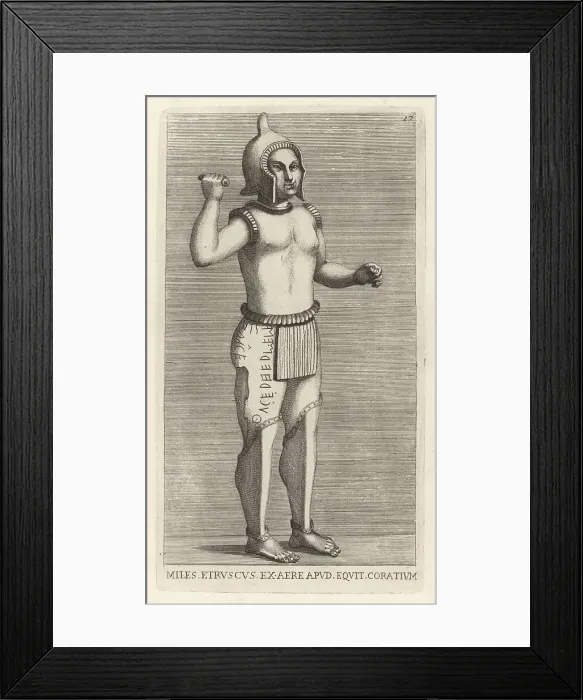 Framed Print : Figure of an Etruscan warrior, perhaps Halaesus Framed Print : Figure of an Etruscan warrior, perhaps Halaesus