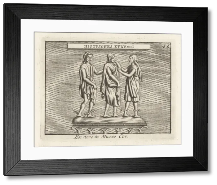 Framed Print : Etruscan mimes or actors in winged boots Framed Print : Etruscan mimes or actors in winged boots