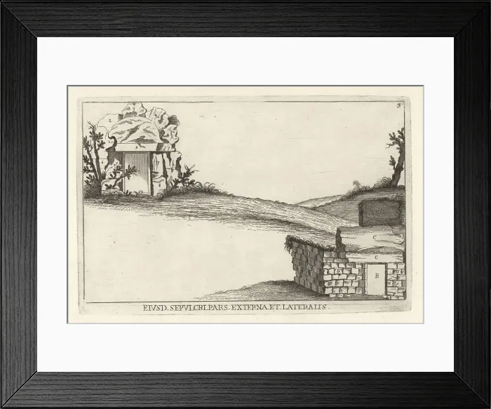 Framed Print : The exterior of the Etruscan tomb at Cortona, Italy Framed Print : The exterior of the Etruscan tomb at Cortona, Italy