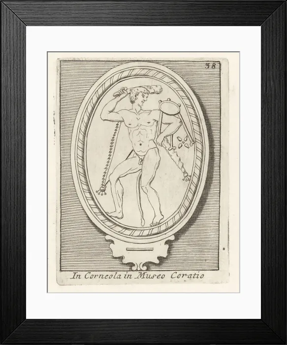 Framed Print : Greek hero Heracles taking the Delphic tripod Framed Print : Greek hero Heracles taking the Delphic tripod