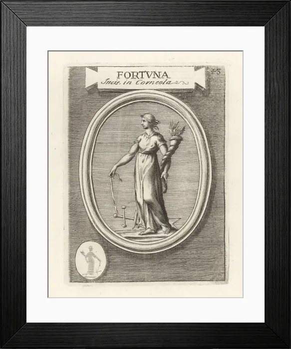 Framed Print : Fortuna with cornucopia and gubernaculum Framed Print : Fortuna with cornucopia and gubernaculum