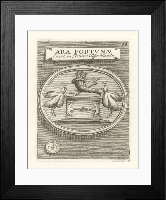 Framed Print : Altar of the goddess Fortuna with cornucopia and bees Framed Print : Altar of the goddess Fortuna with cornucopia and bees