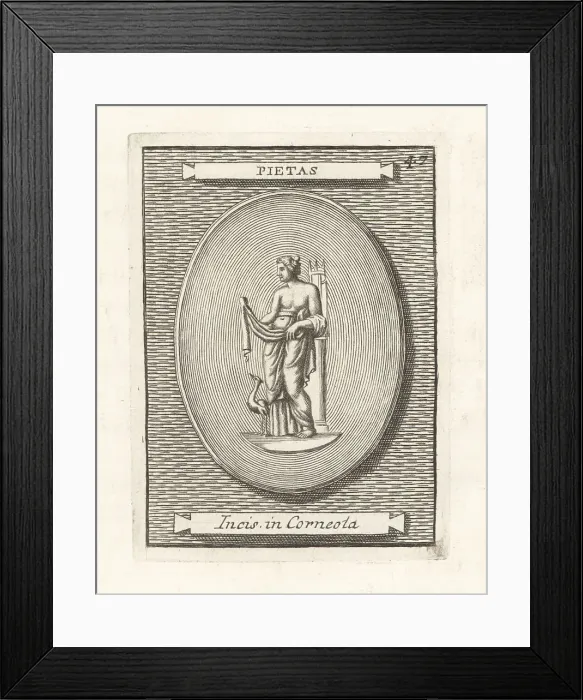 Framed Print : Allegorical figure of Piety holding a veil Framed Print : Allegorical figure of Piety holding a veil