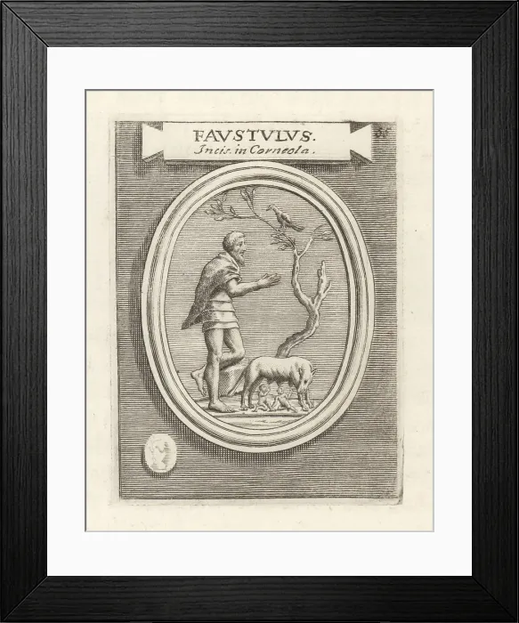 Framed Print : The shepherd Faustulus finding Romulus and Remus Framed Print : The shepherd Faustulus finding Romulus and Remus