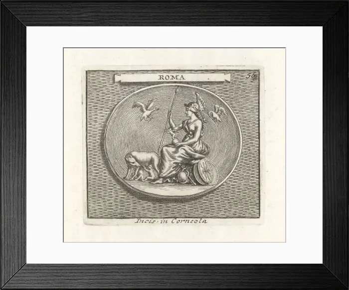Framed Print : Allegorical figure of Rome with Romulus and Remus Framed Print : Allegorical figure of Rome with Romulus and Remus
