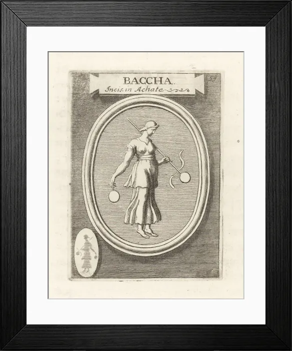 Framed Print : Bacchante or acolyte of Bacchus, Roman god of wine Framed Print : Bacchante or acolyte of Bacchus, Roman god of wine