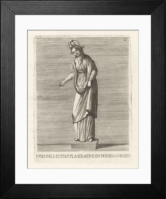Framed Print : Bronze figure of a goddess in diadem and robe from Cortona Framed Print : Bronze figure of a goddess in diadem and robe from Cortona