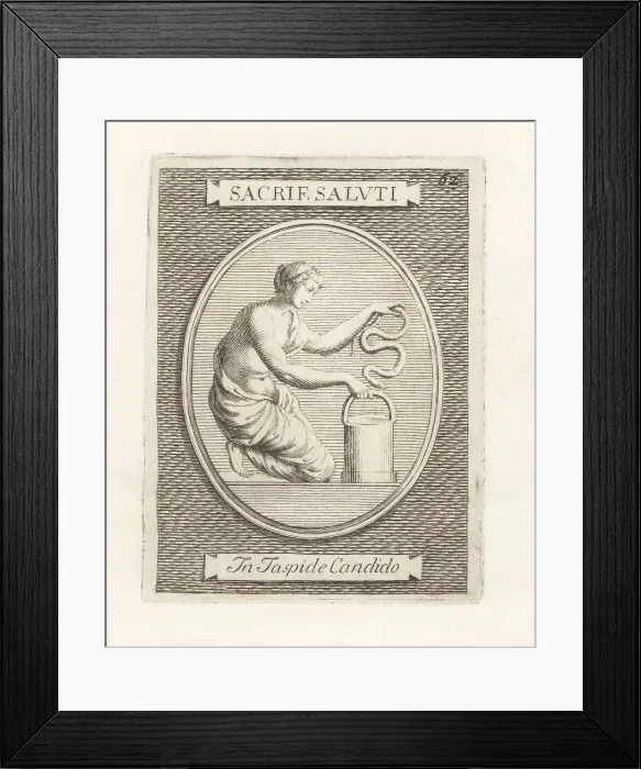 Framed Print : Priestess making a sacrifice to health and hygiene Framed Print : Priestess making a sacrifice to health and hygiene