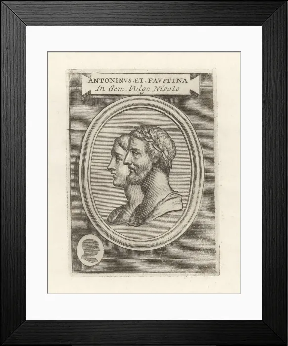 Framed Print : Emperor Antoninus Pius and his wife Faustina the Elder Framed Print : Emperor Antoninus Pius and his wife Faustina the Elder